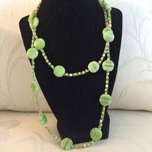 Handmade Green Beaded Necklace